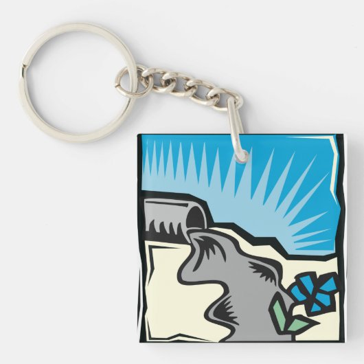 Wasserleitung Sturm Schlüsselanhänger (Vorderseite)