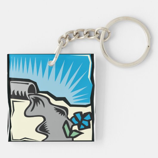 Wasserleitung Sturm Schlüsselanhänger (Rückseite)