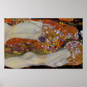 Wasserleitungen II — Gustav Klimt Poster