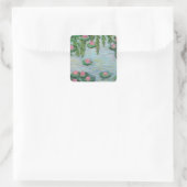 Wasserlilie # 3 quadratischer aufkleber (Tasche)