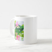 Wasserlilie abstrakte Aquarell Blume Kaffeetasse (Vorderseite Links)