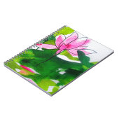 Wasserlilie abstrakte Aquarell Blume Notizblock (Linke Seite)