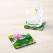 Wasserlilie abstrakte Aquarell Blume Untersetzer (Rechte Seite)