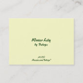 Wasserlilie ATC Visitenkarte (Rückseite)