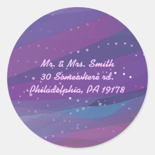 Wasserlilie Bat Mitzvah Einladung Antwort Aufklebe Runder Aufkleber