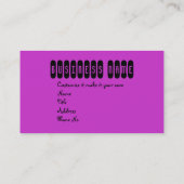 Wasserlilie Blume Business Card Visitenkarte (Rückseite)