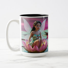 Wasserlilie Blume Fairy Zweifarbige Tasse