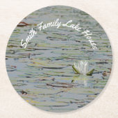 Wasserlilie Blume Pastell Papier Untersetzer (Vorderseite)