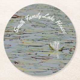 Wasserlilie Blume Pastell Papier Untersetzer