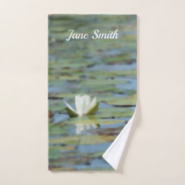 Wasserlilie Blume Wasserfarben Handtuch