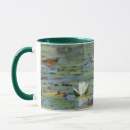 Wasserlilie Blume Wasserfarben Kaffee Tasse