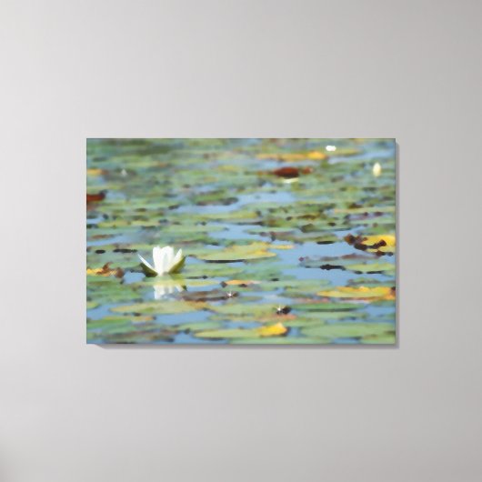 Wasserlilie Blume Wasserfarben Leinwand (Vorderseite)