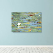 Wasserlilie Blume Wasserfarben Leinwand (Insitu (Holzboden))