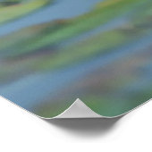 Wasserlilie Blume Wasserfarben-Poster Poster (Ecke)