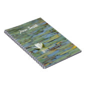 Wasserlilie Blume Wasserfarben-SpiralNotebook Notizblock (Rechte Seite)
