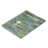 Wasserlilie Blume Wasserfarben-SpiralNotebook Notizblock (Linke Seite)