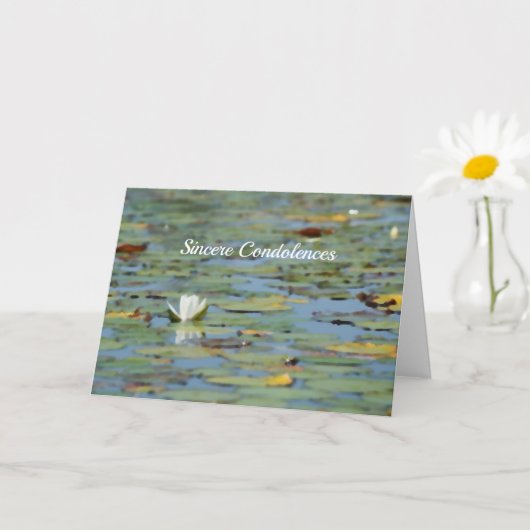 Wasserlilie Blume Wasserfarben - Sympathie Karte (Kleine Pflanze)