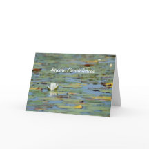 Wasserlilie Blume Wasserfarben - Sympathie Karte