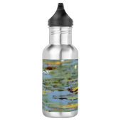 Wasserlilie Blume Wasserfarbene Flasche Wasser Edelstahlflasche (Rechts)