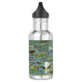 Wasserlilie Blume Wasserfarbene Flasche Wasser Edelstahlflasche (Links)