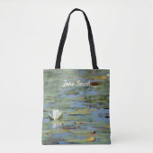 Wasserlilie Blume Wasserfarbene Tasche (Vorderseite)