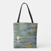 Wasserlilie Blume Wasserfarbene Tasche (Rückseite)