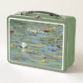 Wasserlilie Blume Wasserfarbener Lunch Box (Vorderseite)