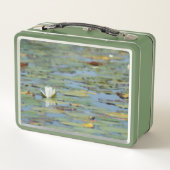 Wasserlilie Blume Wasserfarbener Lunch Box (Rückseite)