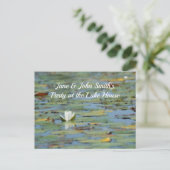 Wasserlilie Blume Watercolor Postkarte (Stehend Vorderseite)