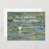 Wasserlilie Blume Watercolor Postkarte (Vorne/Hinten)