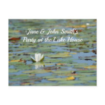 Wasserlilie Blume Watercolor Postkarte