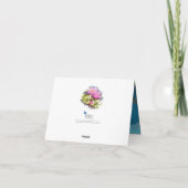 Wasserlilie botanische Kunst rosa benutzerdefinier Einladung (Rückseite)