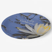 Wasserlilie Celebration Pappteller (Schrägansicht)