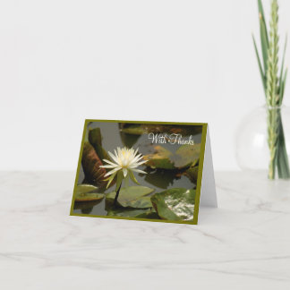 Wasserlilie danke. dankeskarte