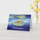 Wasserlilie Denken Sie an Sie... Grußkarte Karte (Gelbe Blume)