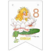Wasserlilie Fairy Blume Niedliches Mädchen Wimpelkette (Dritte Fahne)