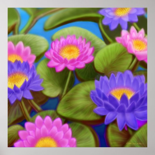 Wasserlilie Garden Poster (Vorne)