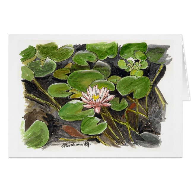 Wasserlilie in einem Teich (Vorderseite (Horizontal))