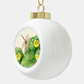 Wasserlilie Keramik Kugel-Ornament (Rechts)