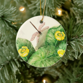 Wasserlilie Keramik Ornament