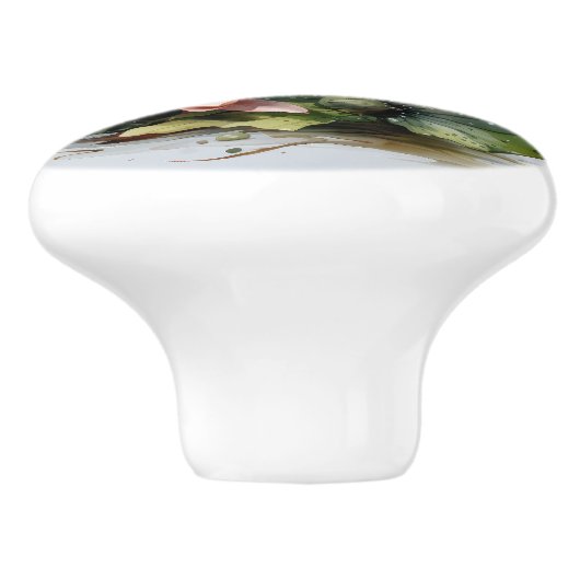 Wasserlilie Keramikknauf (Seitenansicht)