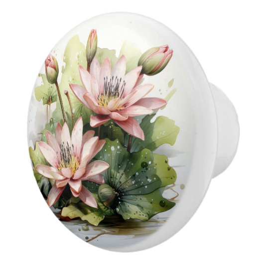 Wasserlilie Keramikknauf (Rechts)