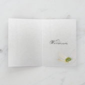 Wasserlilie Knospe mit Lilienpolster Beileid Karte (Innenseite)