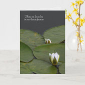Wasserlilie Knospe mit Lilienpolster Beileid Karte (Gelbe Blume)