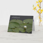 Wasserlilie Knospe mit Lilienpolster Beileid Karte (Gelbe Blume)