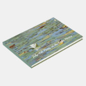 Wasserlilie Lake Blumen Watercolor Gästebuch (Ecke)