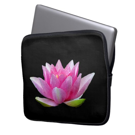 Wasserlilie Laptopschutzhülle (Vorderseite Links)