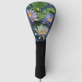Wasserlilie lebendige Blume Golf Headcover (Vorderseite)