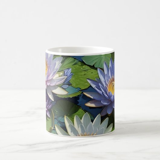 Wasserlilie lebendige Blume Kaffeetasse (Mittel)