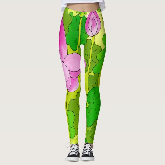 Wasserlilie Leggings (Vorderseite)